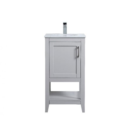 CONVENIENCE CONCEPTS 18 in. Single Bathroom Vanity in Grey HI2218910